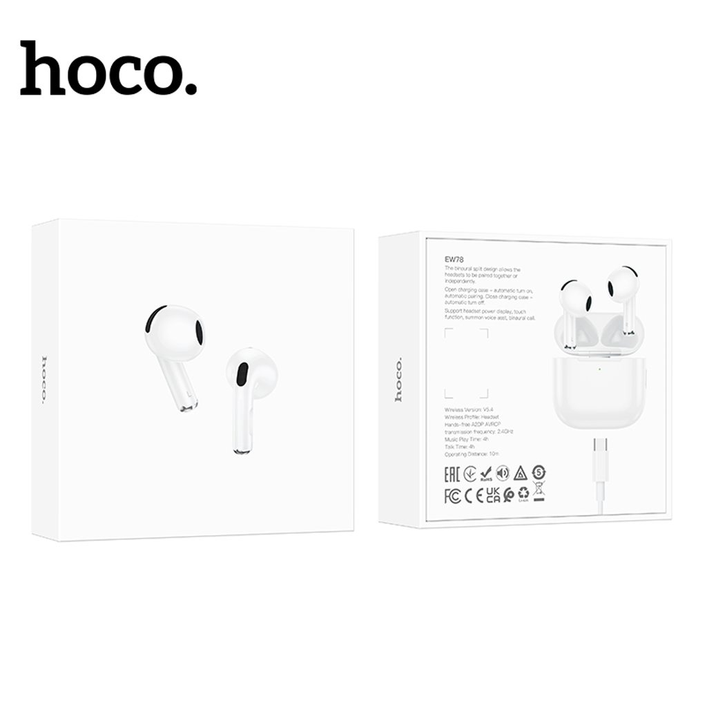 Mô tả Tai Nghe không dây Bluetooth Chính Hãng HOCO có MIC Đàm Thoại-Pin 30mah-Nghe Nhạc 4H-Chân Sạc Type C - 2