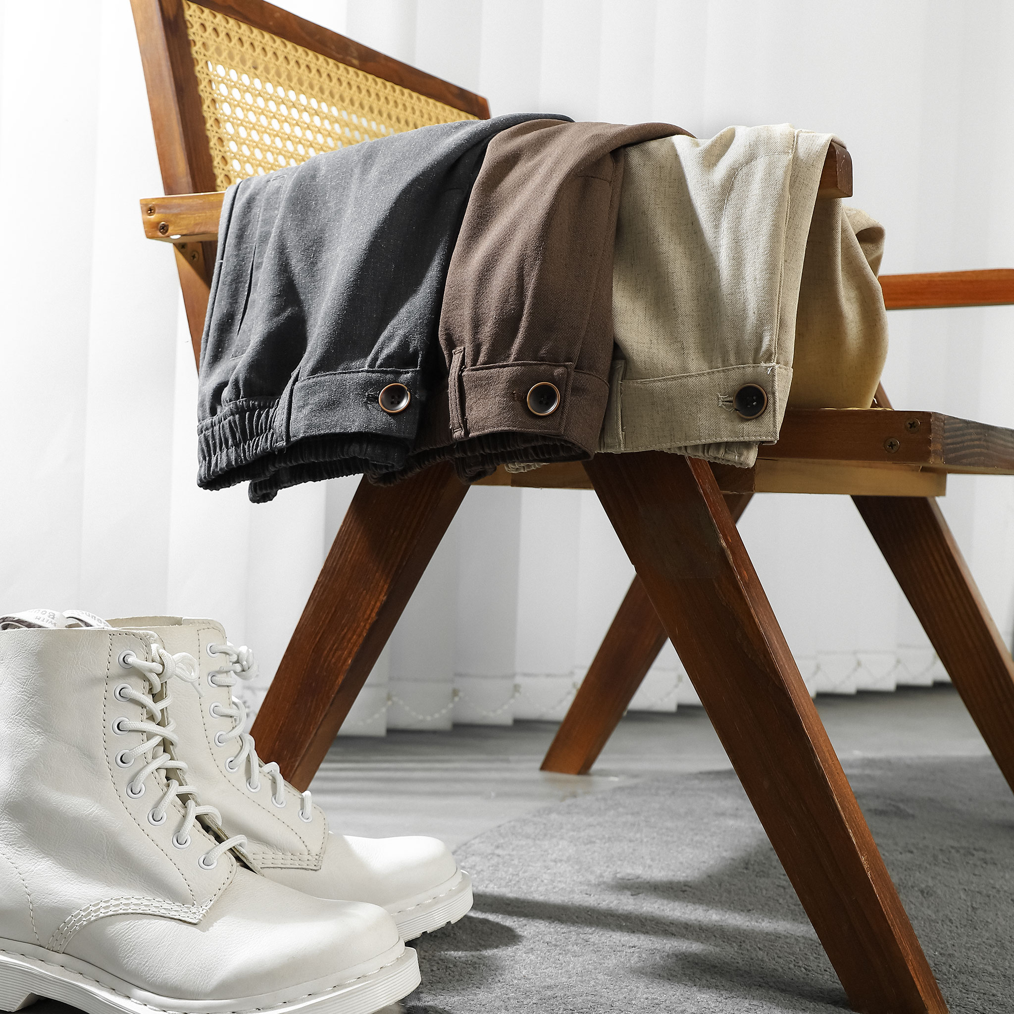 Mô tả Quần Dài Linen nam MK CLEVER Chất liệu Linen mềm mịn, thoáng mát, cạp thun thoải mái, form suông thanh lịch - 3