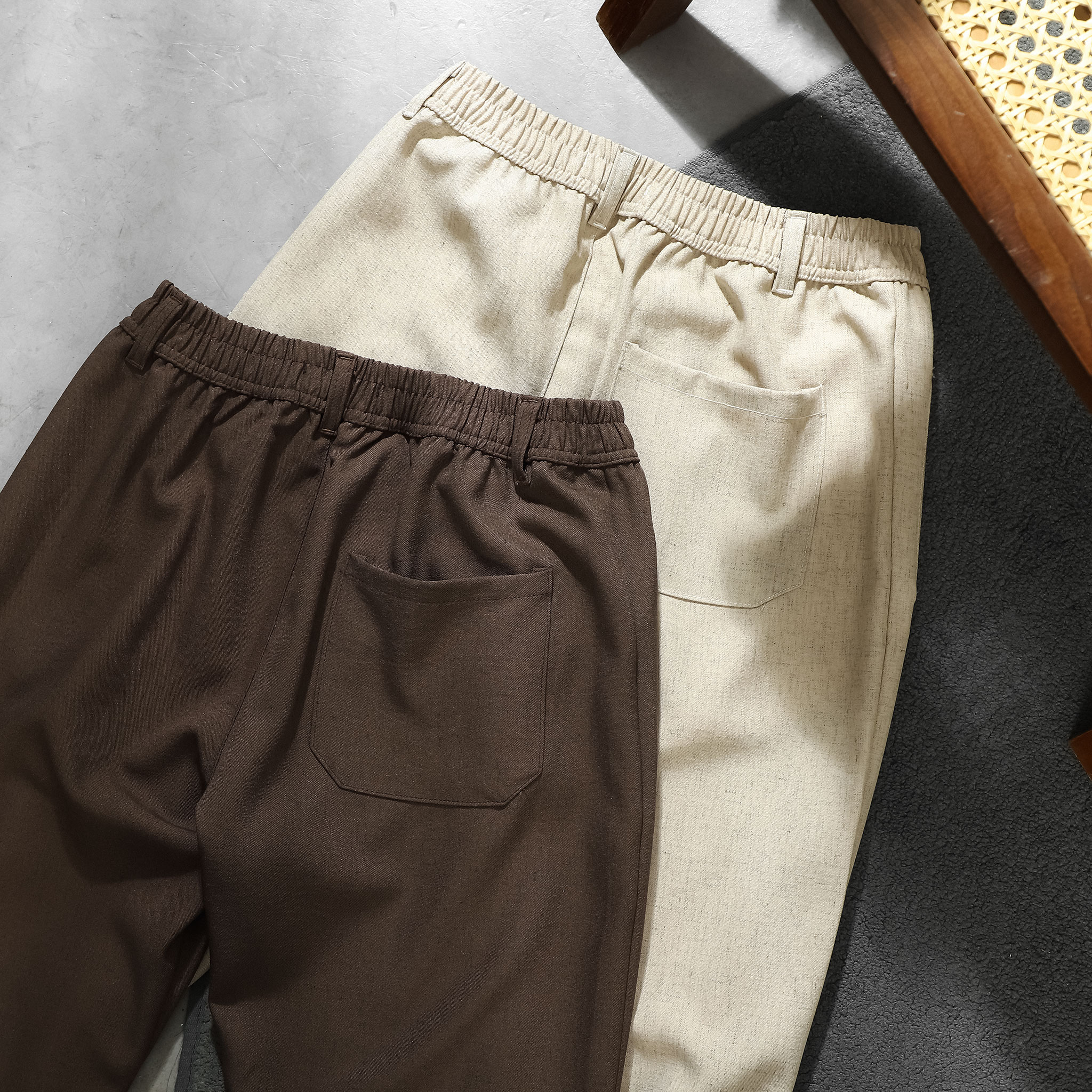 Mô tả Quần Dài Linen nam MK CLEVER Chất liệu Linen mềm mịn, thoáng mát, cạp thun thoải mái, form suông thanh lịch - 4