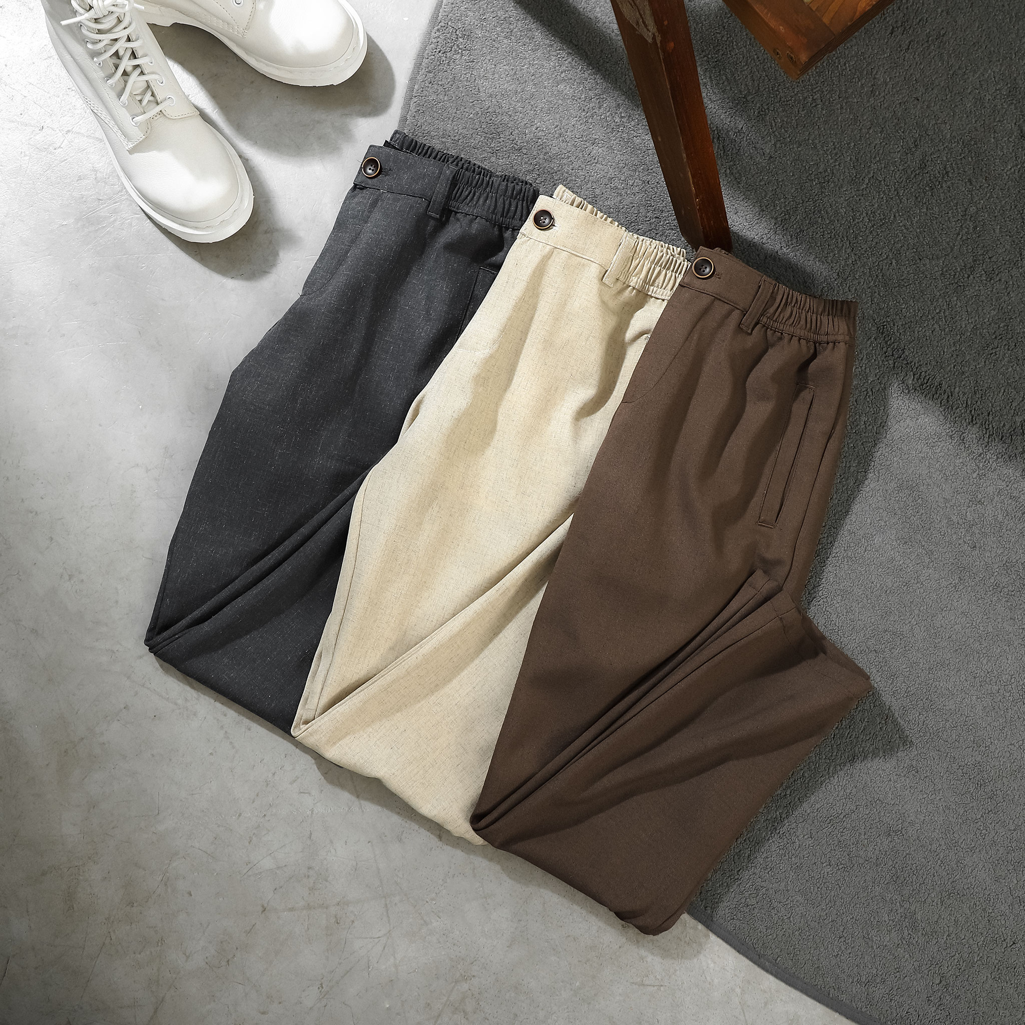 Mô tả Quần Dài Linen nam MK CLEVER Chất liệu Linen mềm mịn, thoáng mát, cạp thun thoải mái, form suông thanh lịch - 6