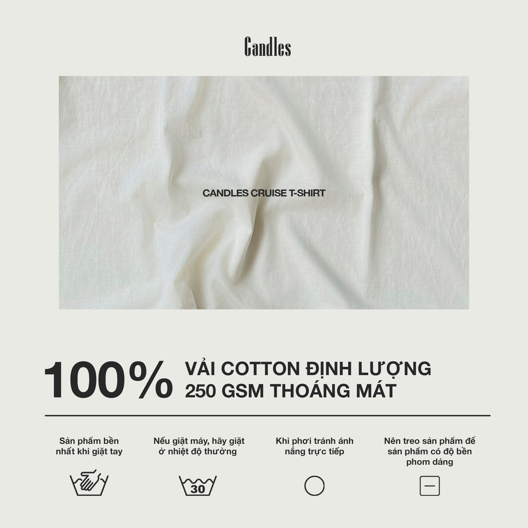 Mô tả Áo thun Candles Cruise Oversize Tee Unisex - 2