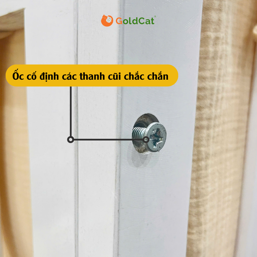 Mô tả Bộ Ốc Đỡ Giát Cũi GOLDCAT Chất Liệu Sắt Không Gỉ Nâng Đỡ Giát Giường Nằm Và Bộ Ốc Gắn Cũi Giúp Cố Định Các Thanh Cũi - 3