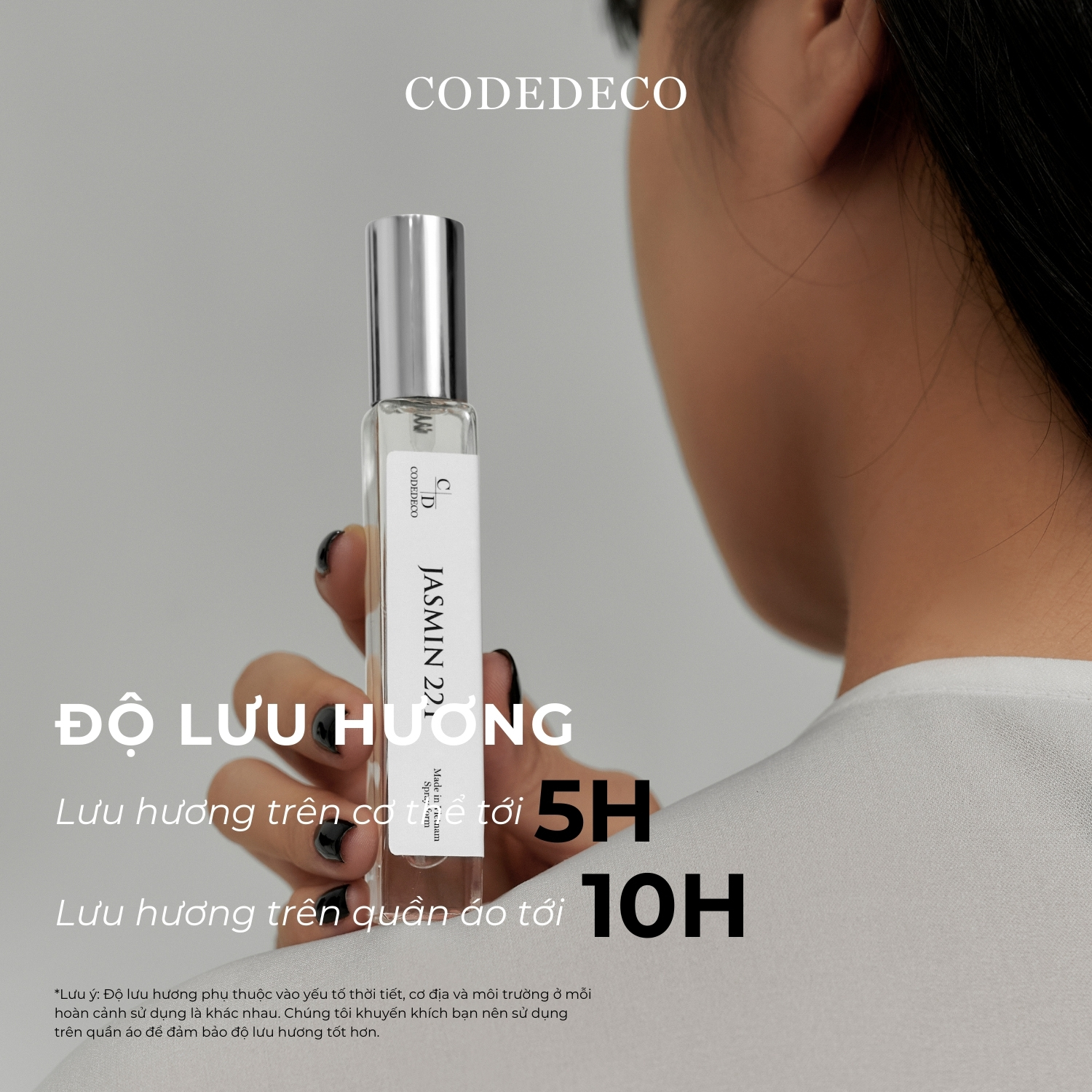 Mô tả Tinh dầu thơm nữ CODEDECO Jasmin 221 10ml dạng xịt - Thanh lịch, Nhẹ nhàng, Sang trọng - 2