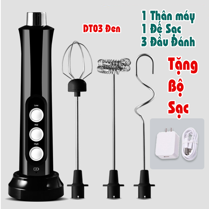 Mô tả Máy tạo bọt cà phê, Sipanic đa năng đánh trứng tạo bọt cafe pin sạc tặng kèm giá đỡ - 2