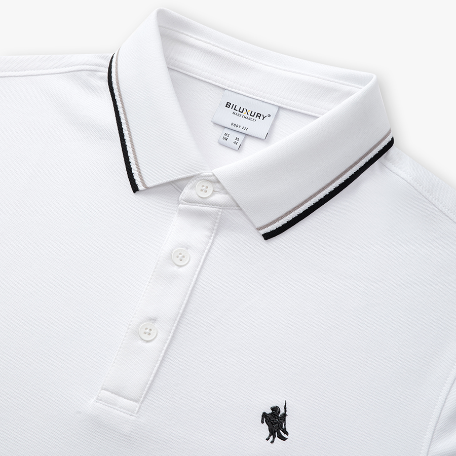Mô tả Áo Polo Nam Biluxury 9APCB508 Form Slimfit Logo Thánh Gióng Co Giãn Thấm Hút Bền Màu - 4