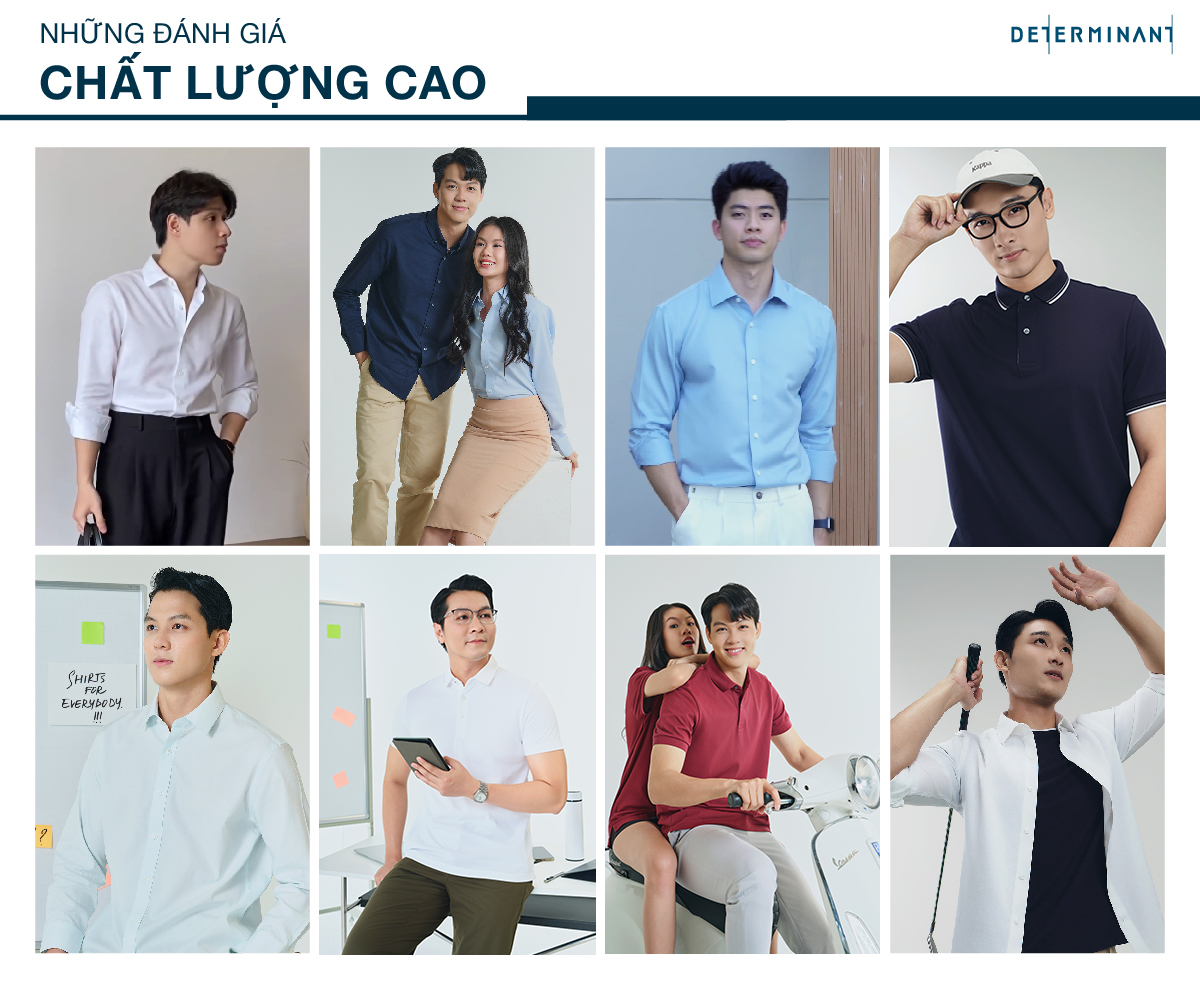 Mô tả Áo thun nam Polo DETERMINANT - Cotton cao cấp, mát lạnh tức thì, kháng khuẩn, chống xù -  P06 - 6