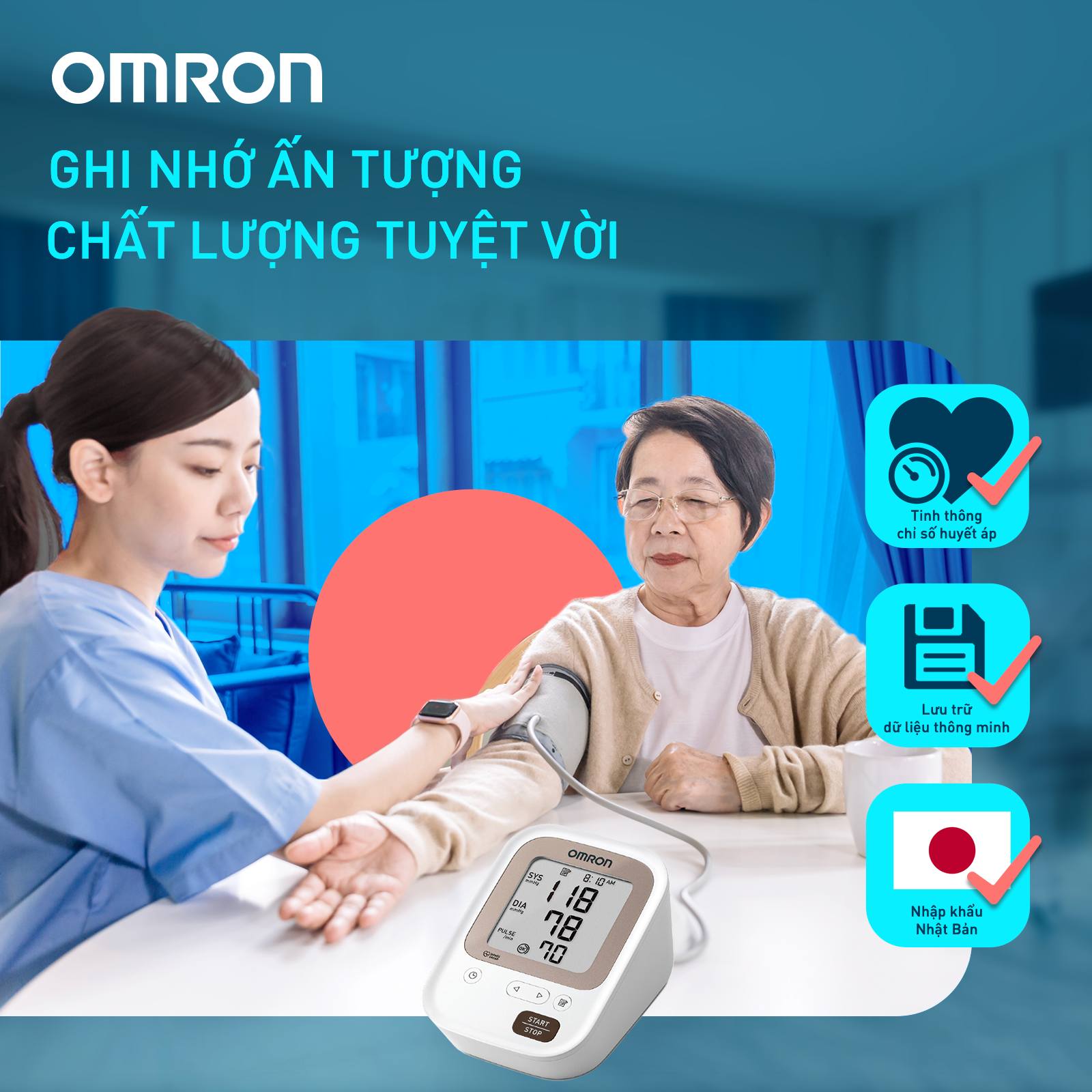 Mô tả Máy đo huyết áp Omron JPN-750 - 2