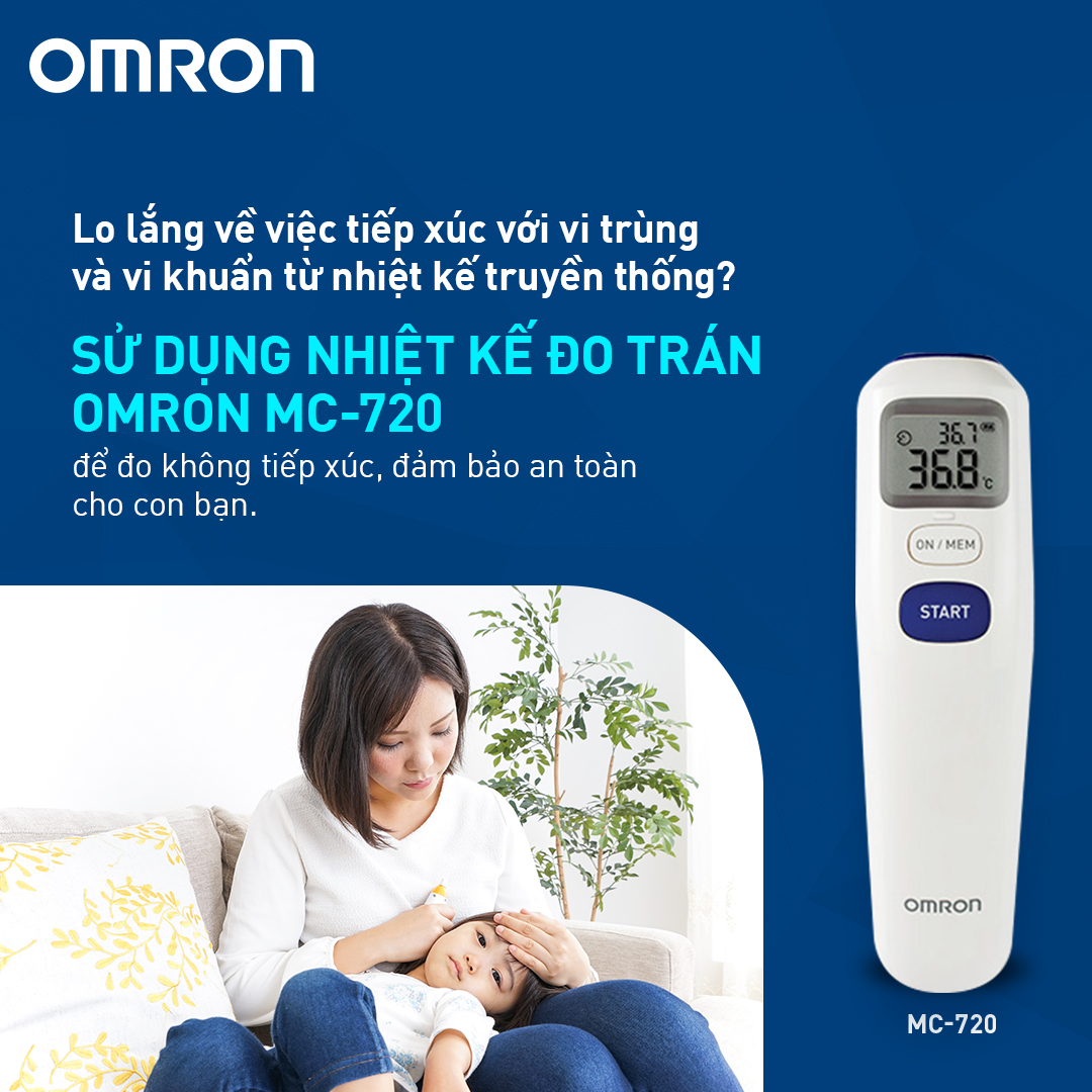 Mô tả Nhiệt Kế Điện Tử Đo Trán OMRON MC-720 - 2