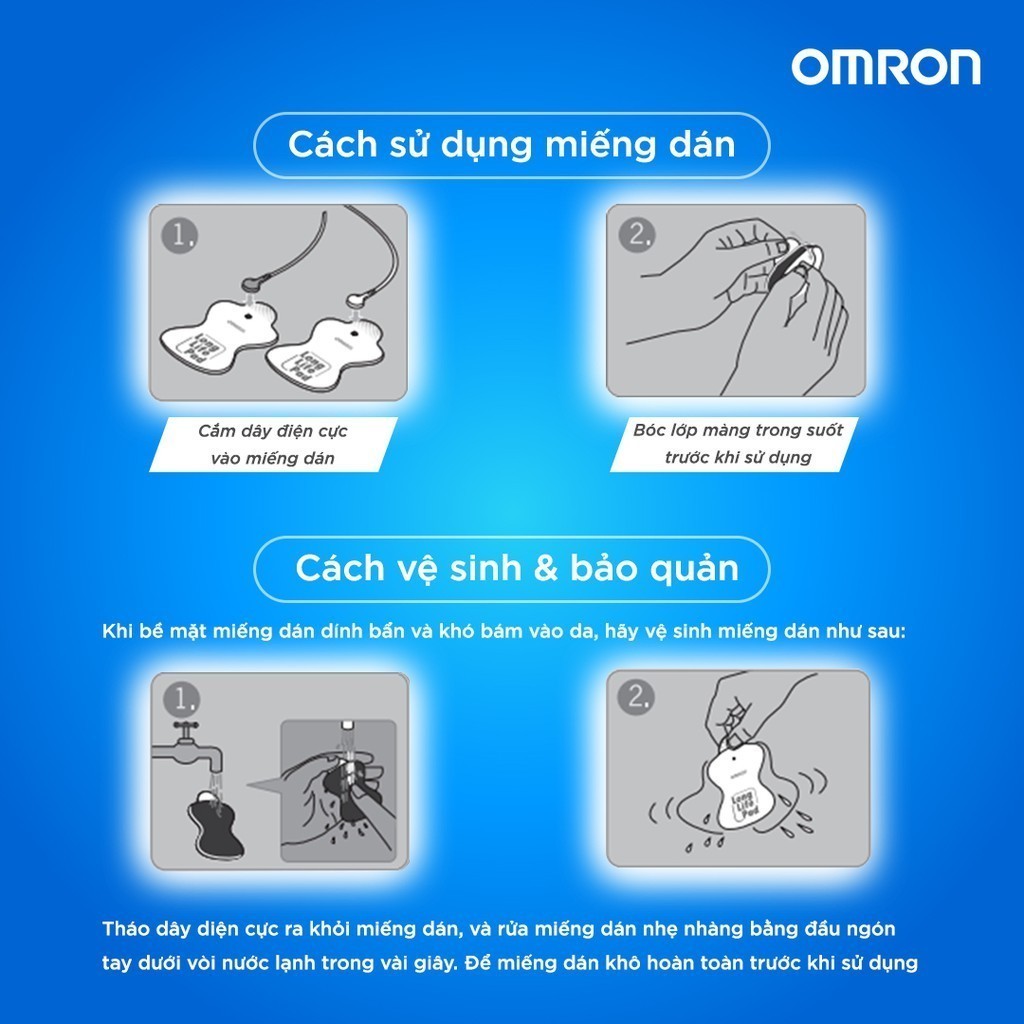 Mô tả Miếng dán điện cực OMRON HV-LLPAD HV LONG LIFE PAD - 1