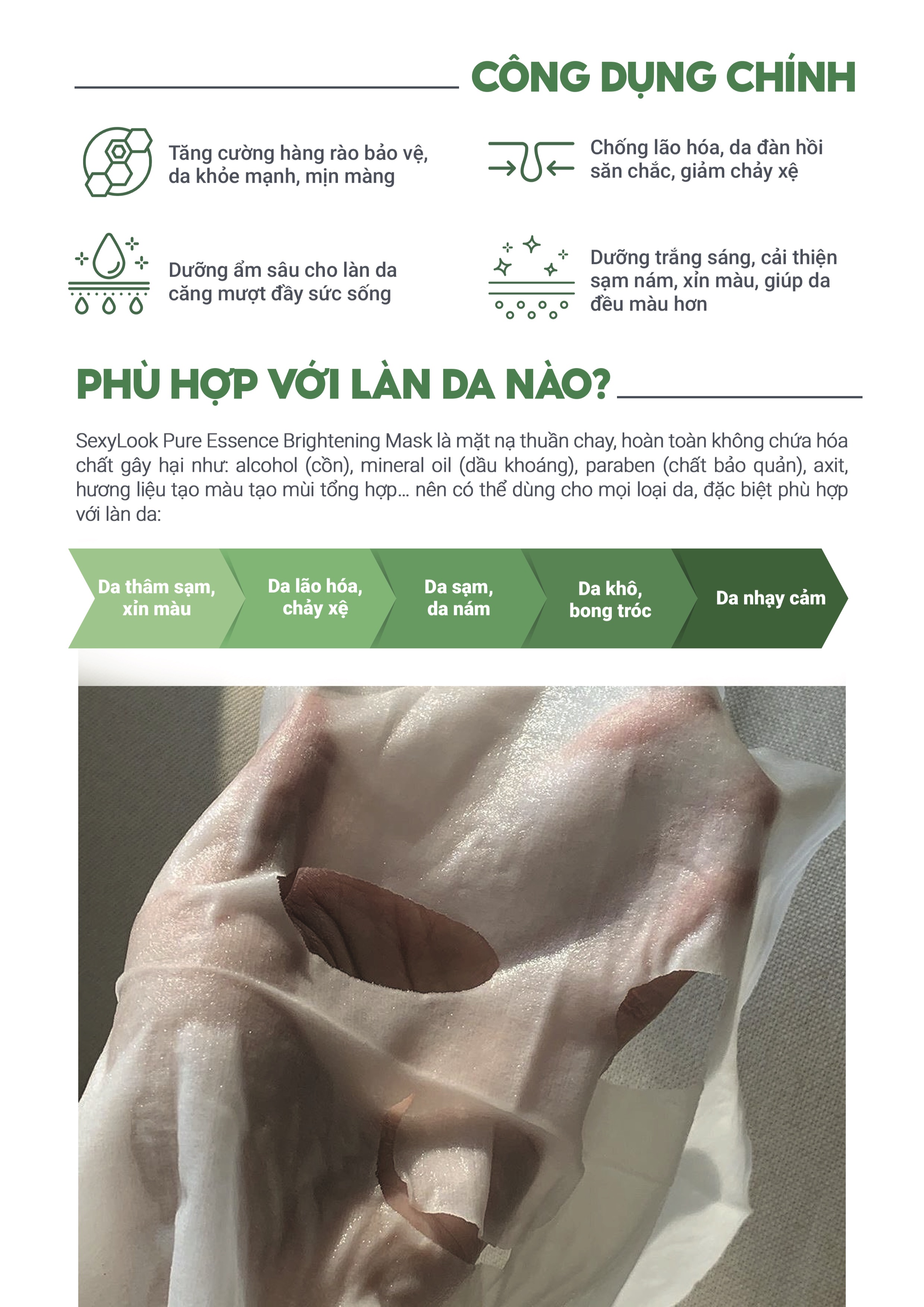 Mô tả VHL Bộ 9 Miếng Mặt Nạ Đen Tràm Trà + Tinh Dầu Trắng Da (5M Tràm Trà*28ml/M + 4M Tinh Dầu Vàng*26ml/M - 2