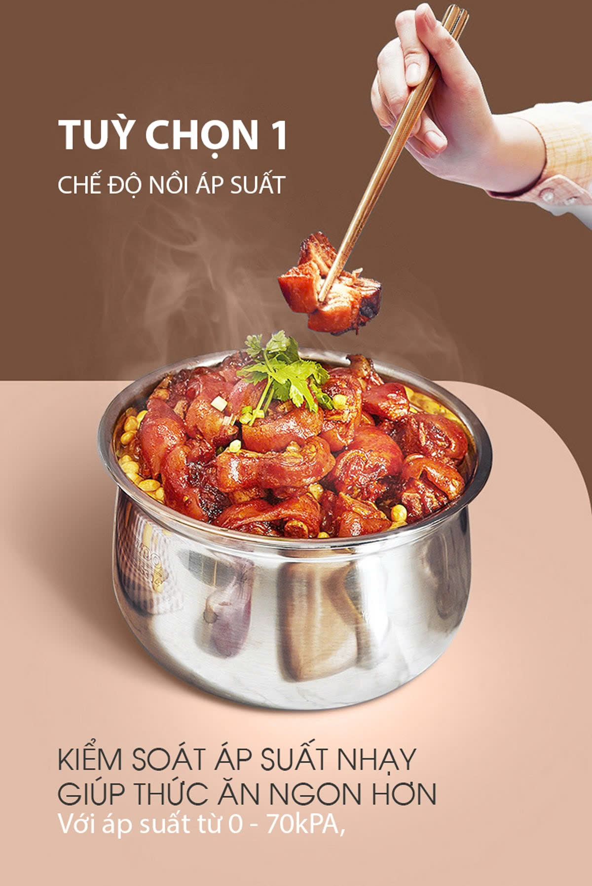 Lòng nồi chống dính và inox Snapbee