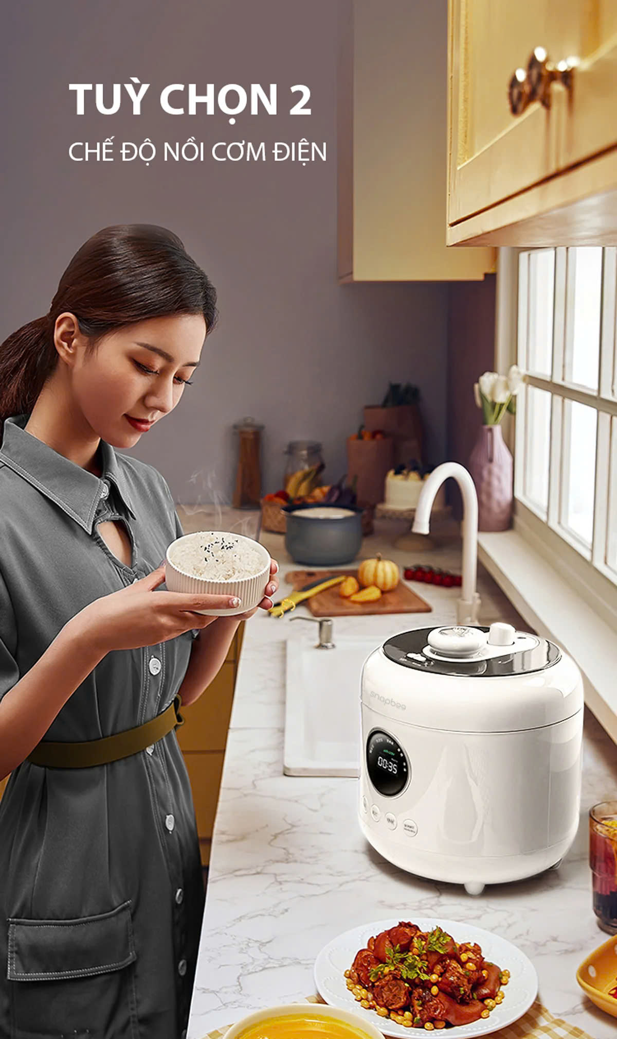 Kích thước và dung tích nồi áp suất Snapbee