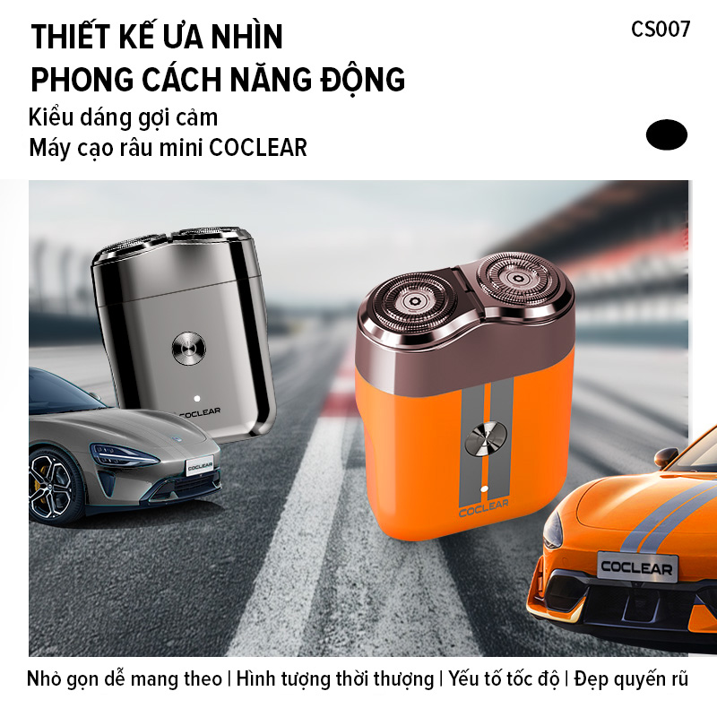 Mô tả Máy cạo râu mini coclear CS007 thiết kế động cơ tốc độ cao, cạo khô và nước, pin sử dụng đến 2 tháng, bảo hành một năm - 2