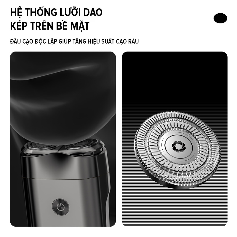 Mô tả Máy cạo râu mini coclear CS007 thiết kế động cơ tốc độ cao, cạo khô và nước, pin sử dụng đến 2 tháng, bảo hành một năm - 6