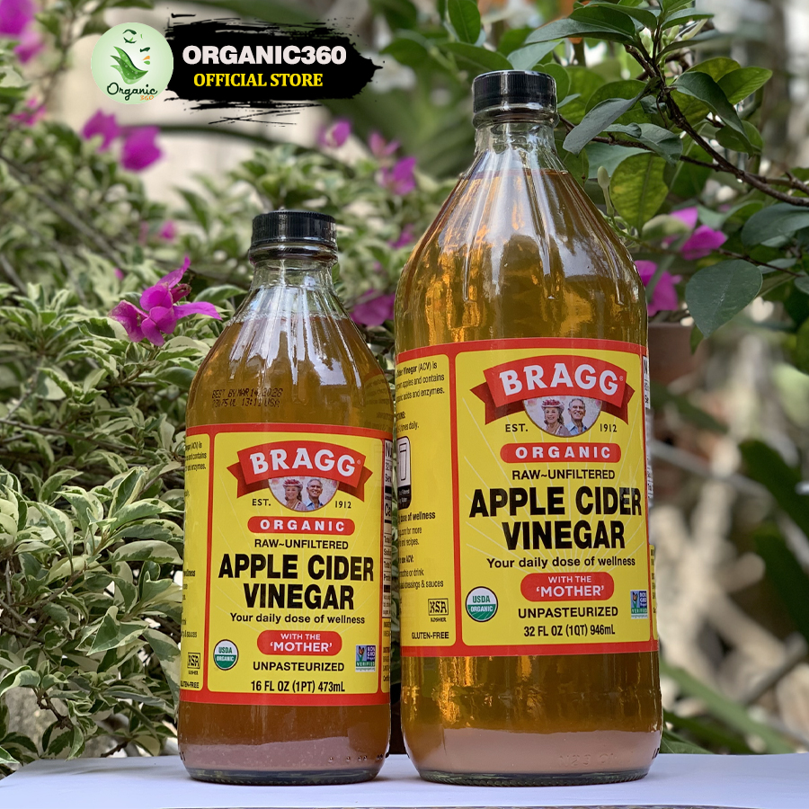 Mô tả Giấm Táo Hữu Cơ Có Giấm Cái Organic Apple Cider Vinegar With The Mother 473ml 946ml BRAGG - 1