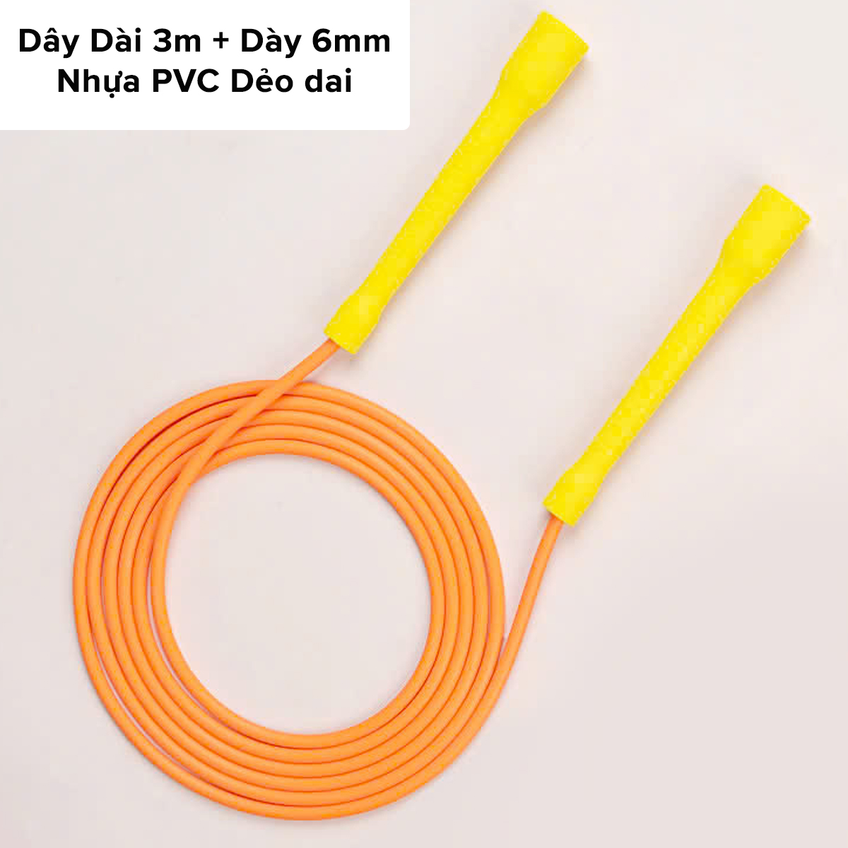 Mô tả Dây Nhảy Tốc Độ Dài 3m Dày 6mm Nhựa Dẻo Dai PVC Dây Nhảy Tập Thể Lực Tập Cadio Tại Nhà Chọn Màu Chính Hãng Amalife - 7