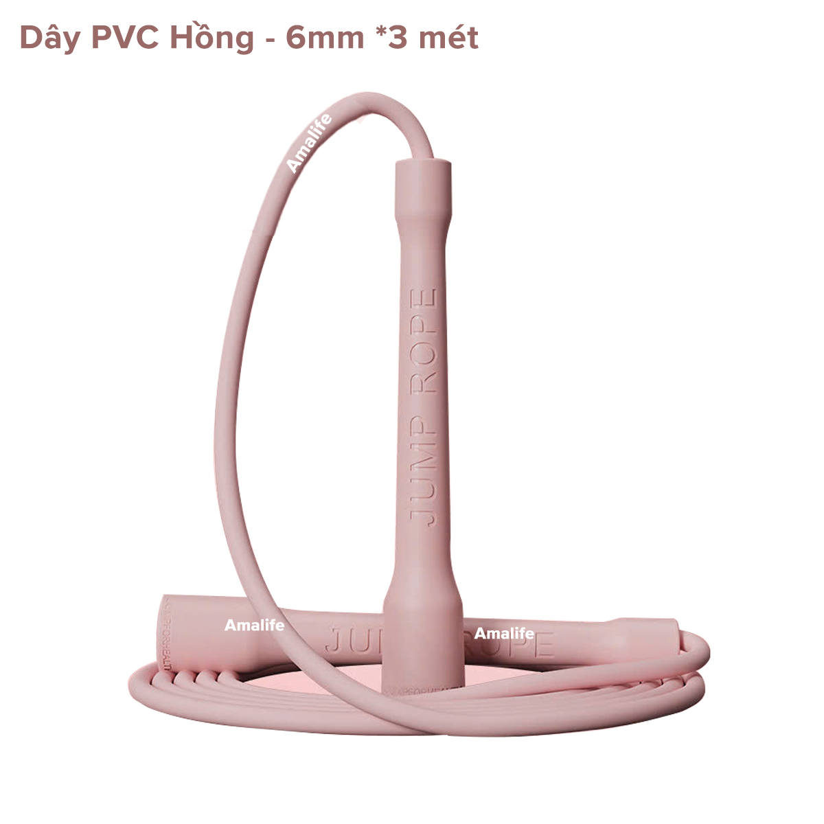 Mô tả Dây Nhảy Tốc Độ Dài 3m Dày 6mm Nhựa Dẻo Dai PVC Dây Nhảy Tập Thể Lực Tập Cadio Tại Nhà Chọn Màu Chính Hãng Amalife - 12