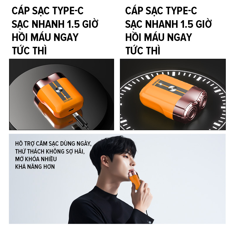 Máy cạo râu mini coclear CS007 thiết kế động cơ tốc độ cao, cạo khô và ...