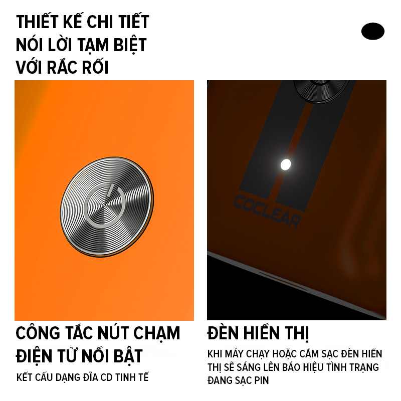 Máy cạo râu mini coclear CS007 thiết kế động cơ tốc độ cao, cạo khô và ...