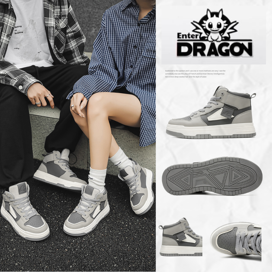 Mô tả Giày thể thao sneaker nam nữ Enter Dragon De Monaco Gray 2025 (2 Phiên bản cổ thấp và cổ cao ) - 3