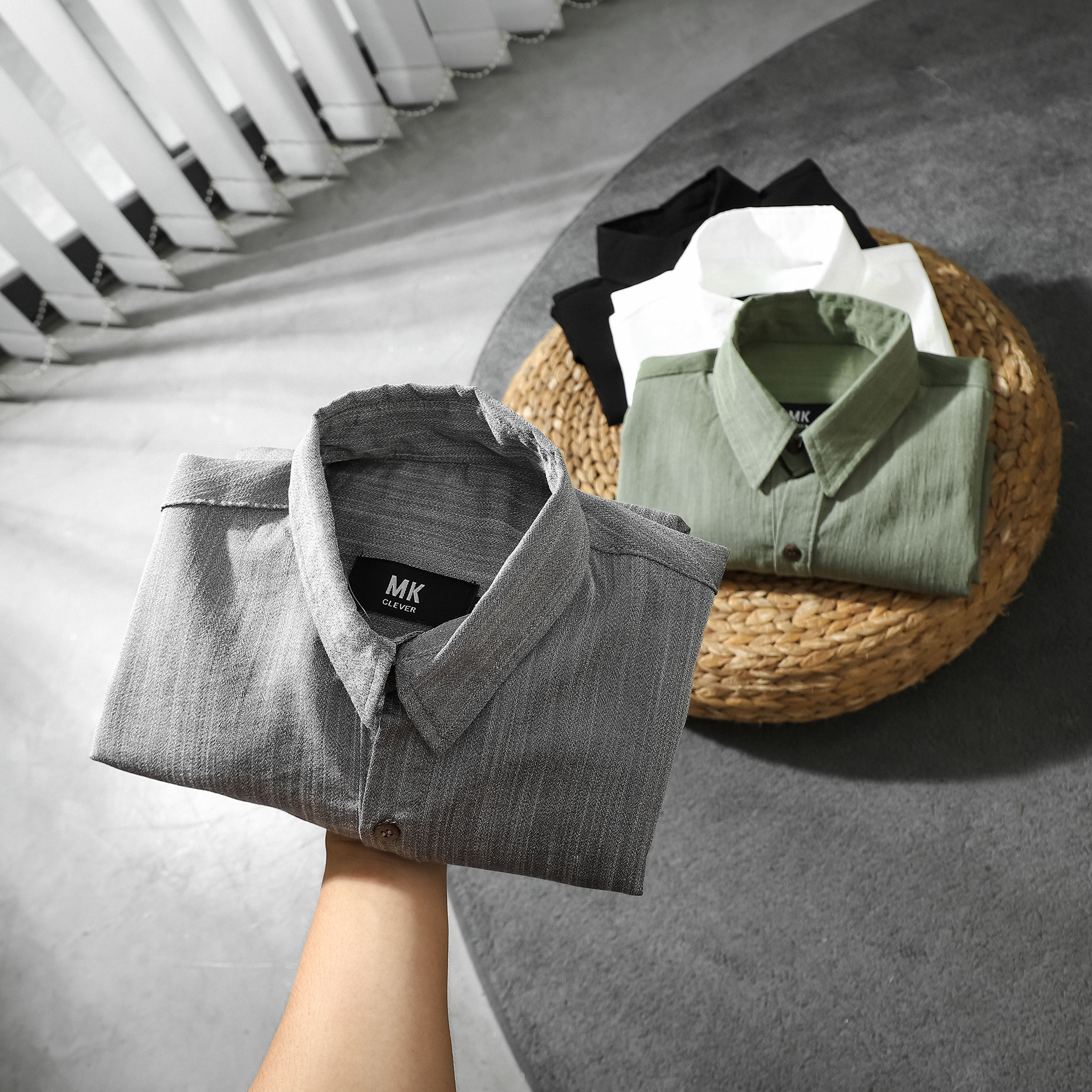 Mô tả Áo sơ mi nam dài tay đũi Poro MK CLEVER Chất liệu đũi Nhật mềm mịn, thoáng mát, lên form đẹp, đứng dáng - 11