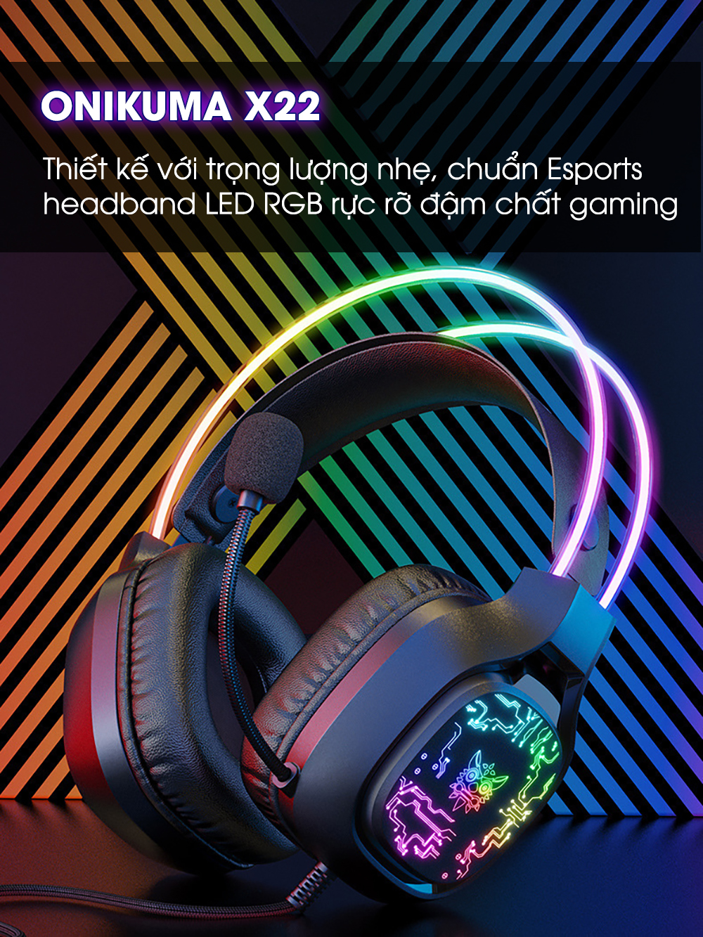 Tai nghe chụp tai gaming SIDOTECH Onikuma X22 - Sự lựa chọn hoàn hảo cho góc gaming của bạn