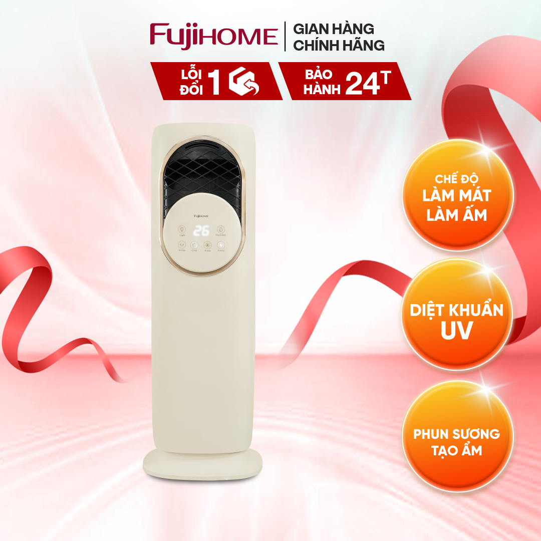 Mô tả Quạt Làm Mát, Sưởi Ấm và Tạo ẩm 4 mùa Fujihome AC01 Màn hình điều khiển LED cảm ứng - BH 24 tháng - 3