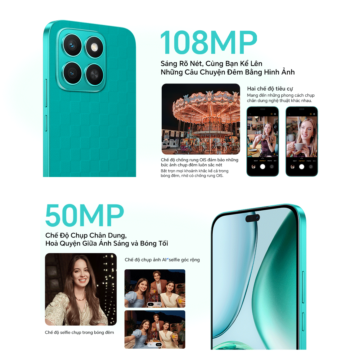 Mô tả Điện thoại HONOR X8c 8GB + 256/512GB | Camera 108MP| Kháng bụi và nước| Snapdragon 685 | Pin 5000mAh - 5