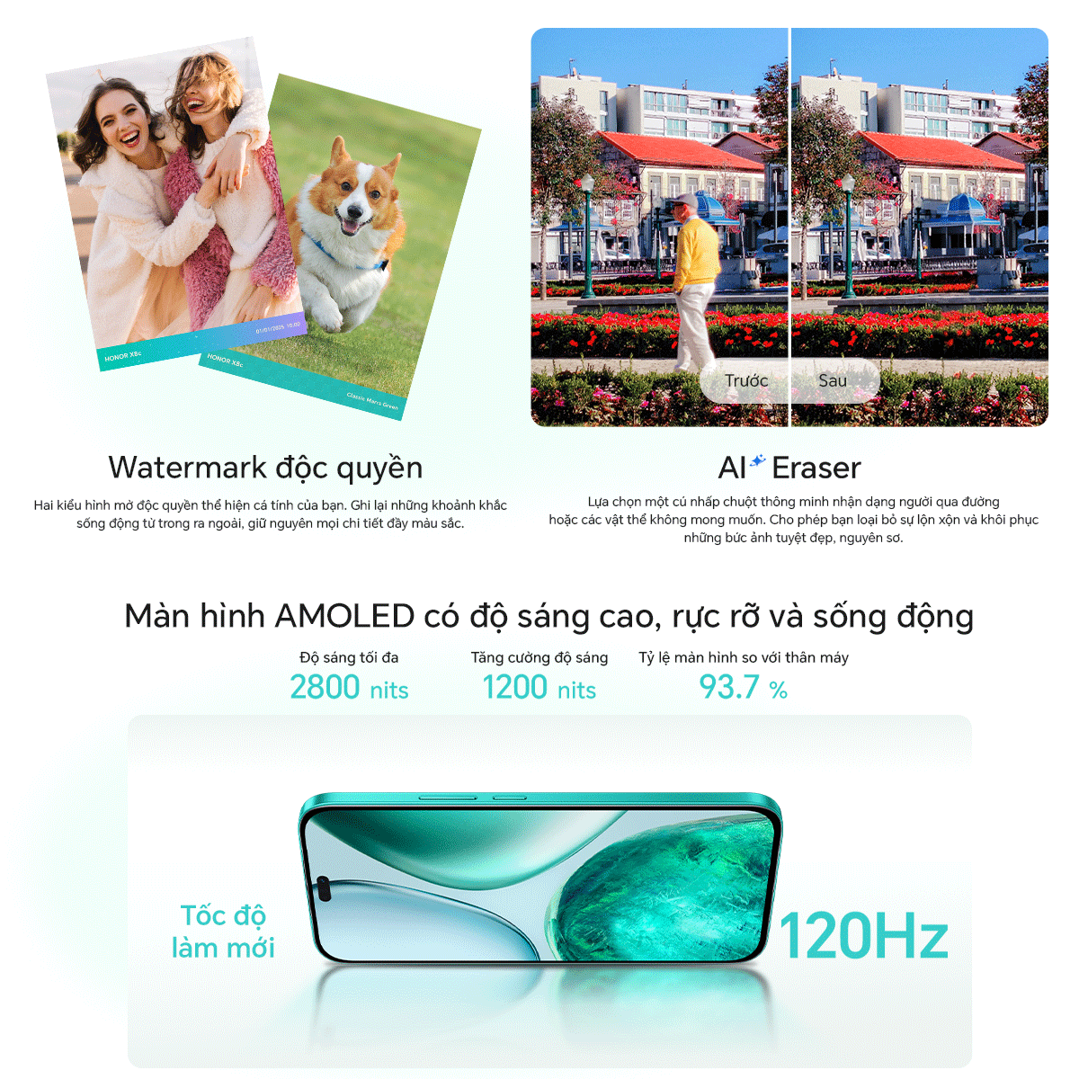 Mô tả Điện thoại HONOR X8c 8GB + 256/512GB | Camera 108MP| Kháng bụi và nước| Snapdragon 685 | Pin 5000mAh - 6