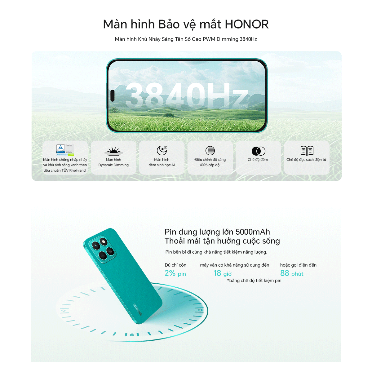 Mô tả Điện thoại HONOR X8c 8GB + 256/512GB | Camera 108MP| Kháng bụi và nước| Snapdragon 685 | Pin 5000mAh - 7