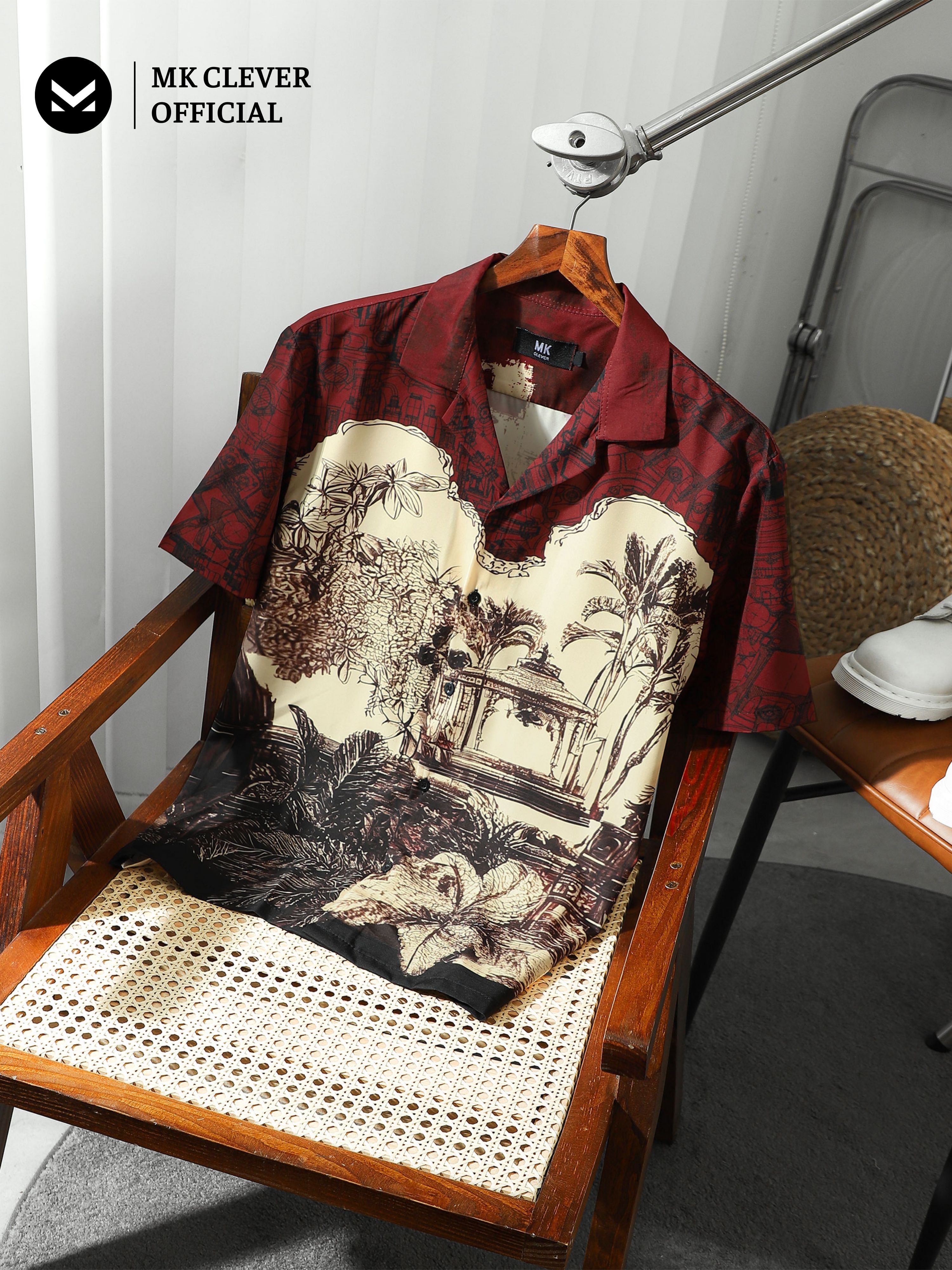 Áo Sơ Mi Cuban nam Red Pond MKCLEVER form rộng