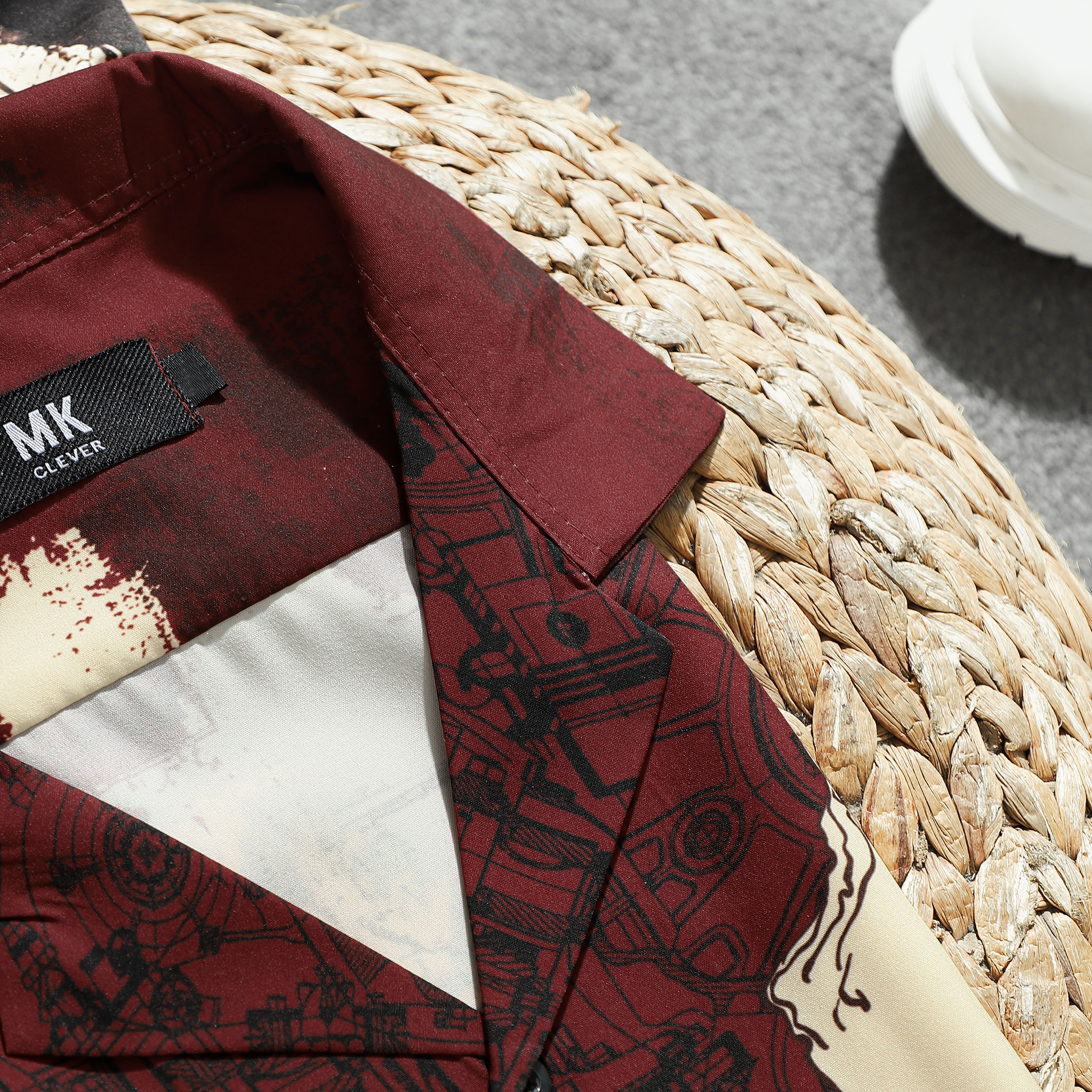 Mô tả Áo Sơ Mi Cuban nam Red Pond MKCLEVER Chất lụa mềm mịn, thoáng mát, chống nhăn, form rộng mặc hằng ngày - 11