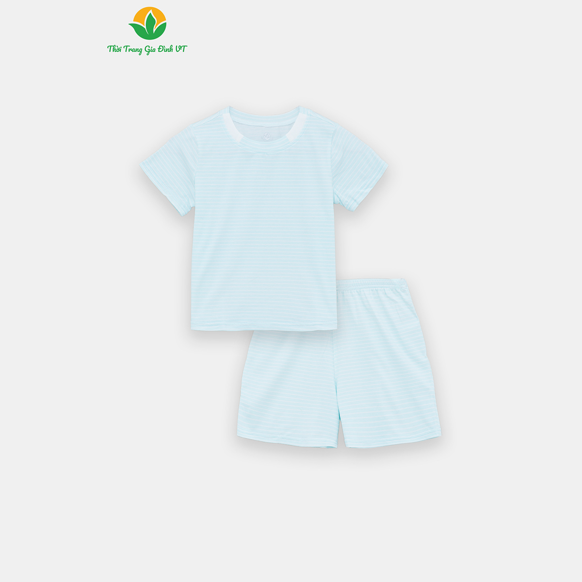Mô tả Bộ cộc tay chất cotton dệt kim kẻ sọc màu cho bé trai bé gái thời trang Việt Thắng - B63.5100 - 3