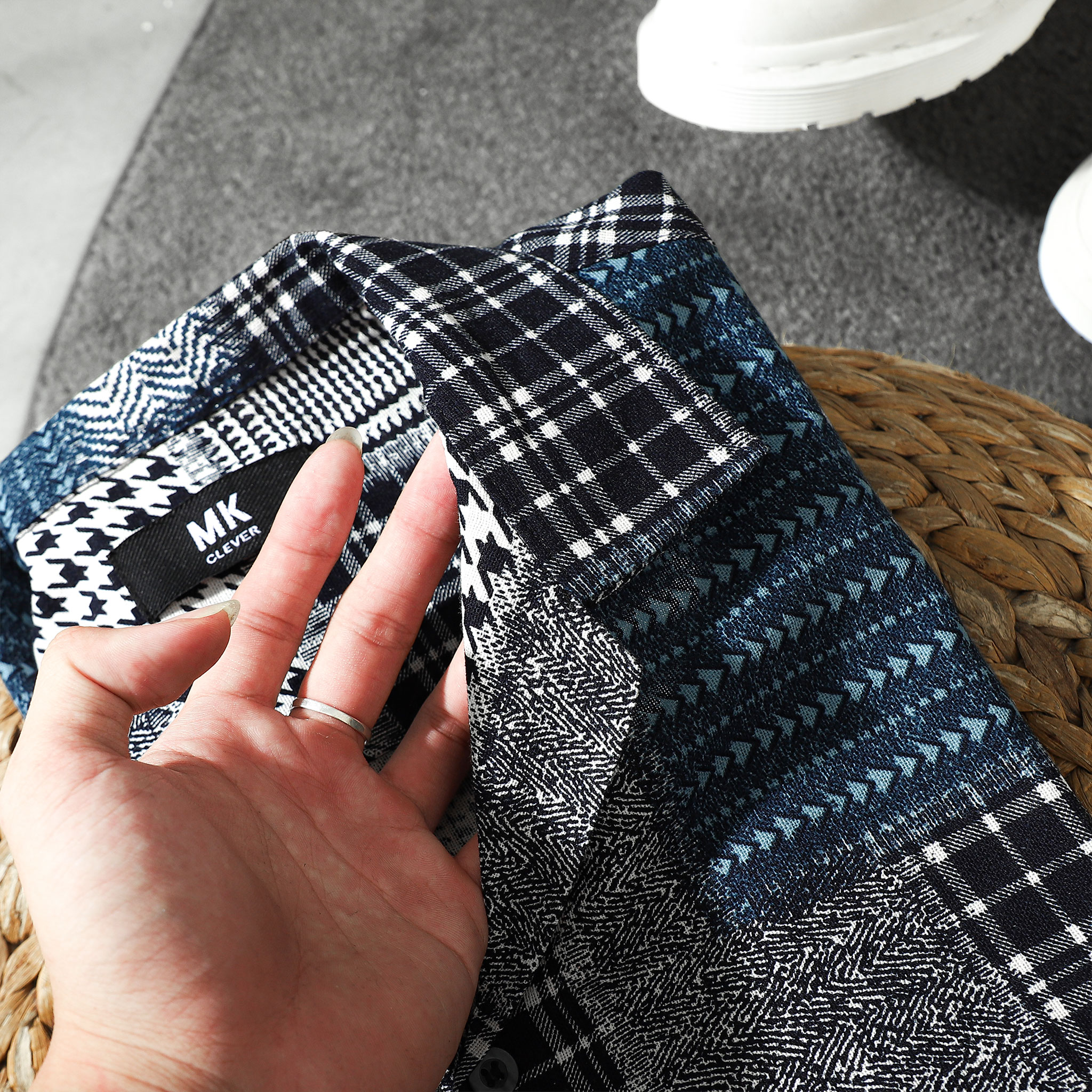 Áo Sơ Mi Cuban nam Tartan MKCLEVER 4