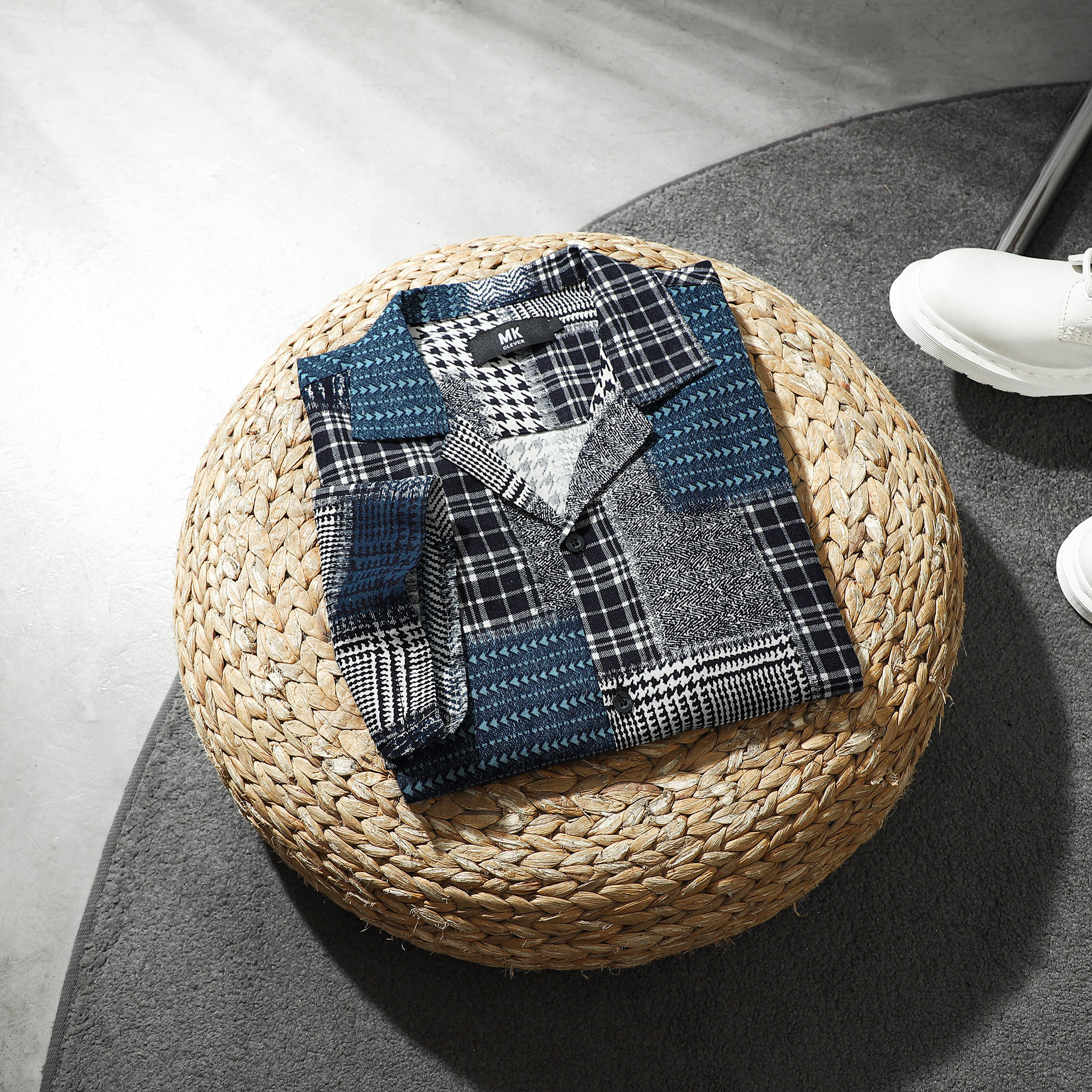 Áo Sơ Mi Cuban nam Tartan MKCLEVER 5