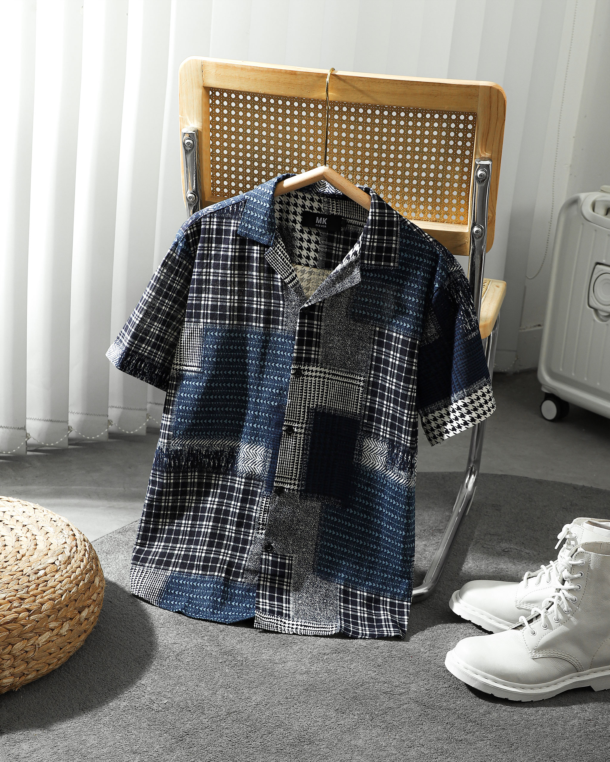 Áo Sơ Mi Cuban nam Tartan MKCLEVER 9