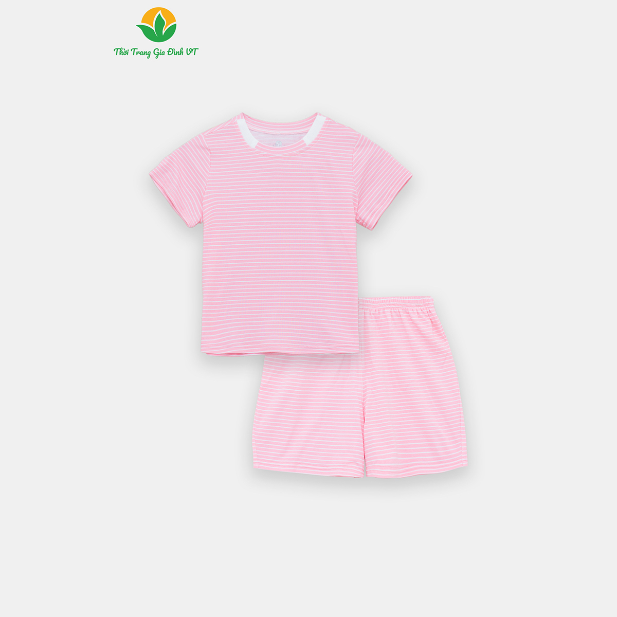 Mô tả Bộ cộc tay chất cotton dệt kim kẻ sọc màu cho bé trai bé gái thời trang Việt Thắng - B63.5100 - 6
