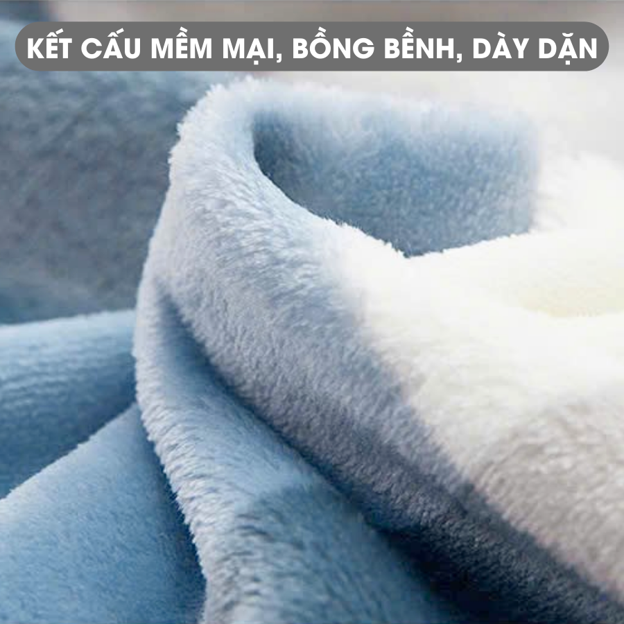 Mô tả Chăn Mền Lông Cừu hoạ tiết Caro Cao Cấp sợi Lông Cừu Dày Mềm Mịn Ấm Áp Cho Gia đình Văn phòng Du lịch Xe Khách 1m8x2m - 3
