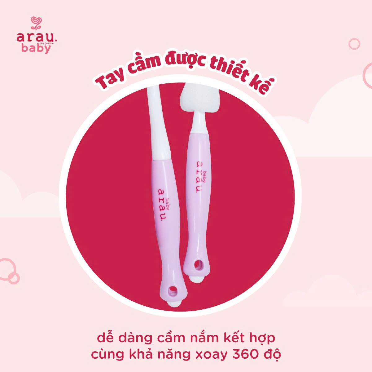 Mô tả Bộ cọ rửa bình sữa Arau Baby - 2