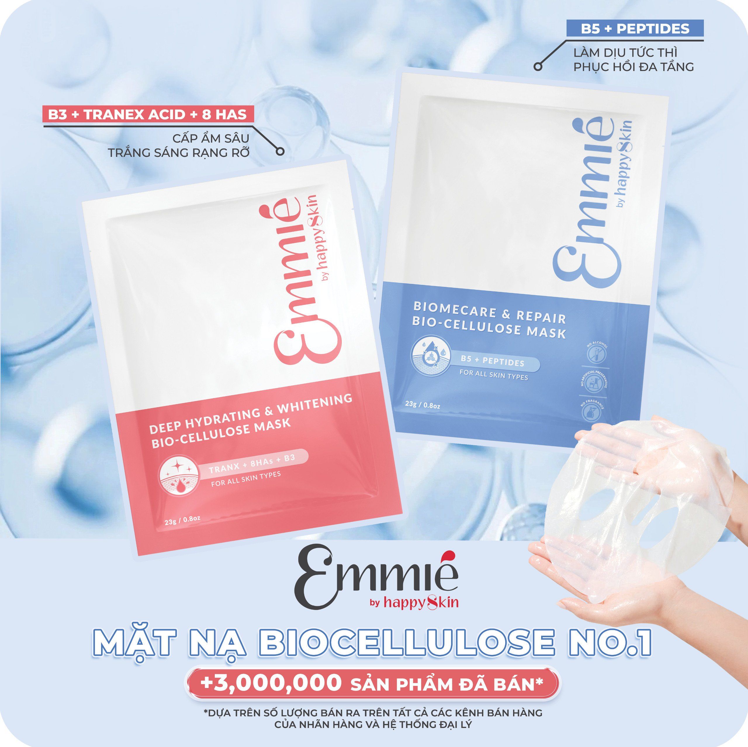 Mô tả [KOL LIVE] COMBO 20 Mặt Nạ Sinh Học Bio-Cellulose Mask 25gx20 - 1