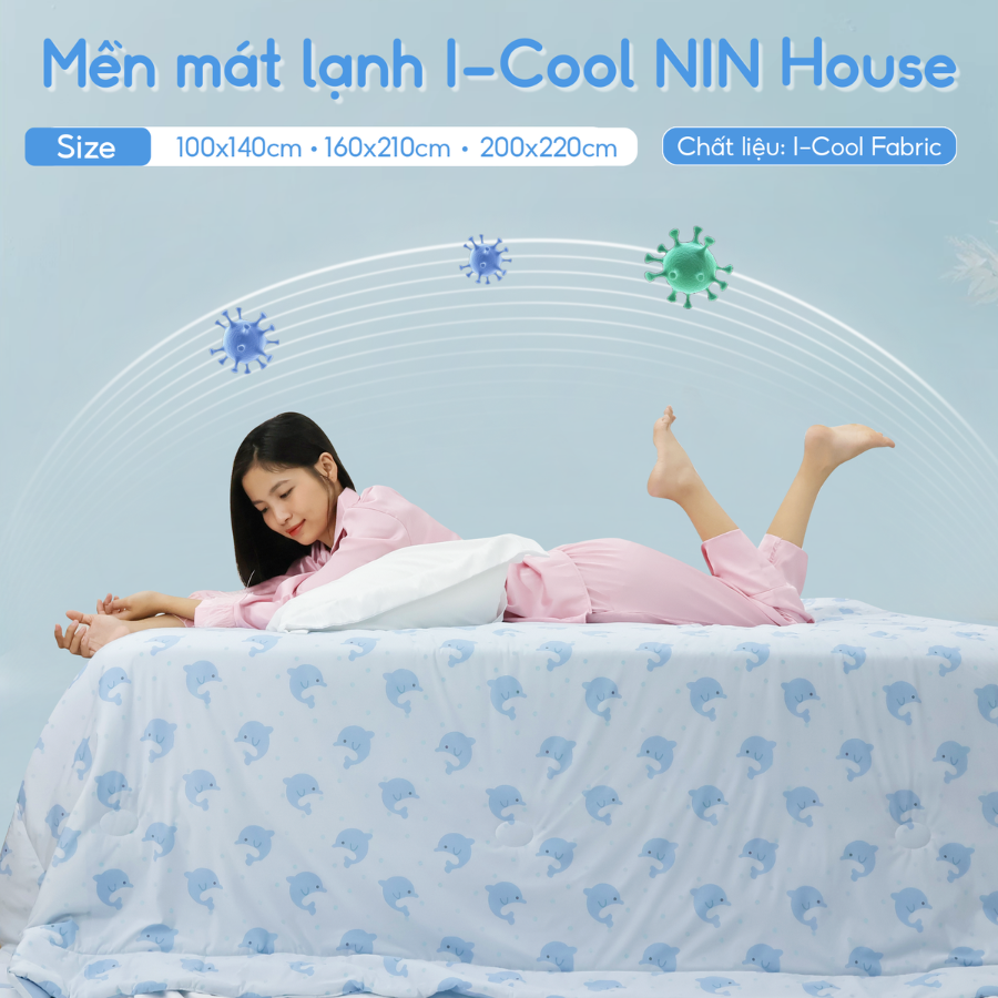 Mô tả Mền lạnh I Cool Advance NIN House | Chăn mền Ice Silk fabric siêu mát lạnh cao cấp - 2