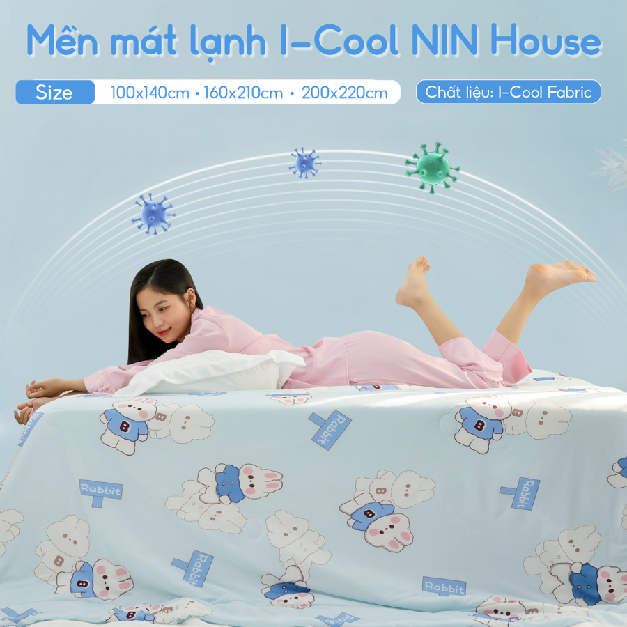 Mô tả Mền lạnh I Cool Advance NIN House | Chăn mền Ice Silk fabric siêu mát lạnh cao cấp - 3