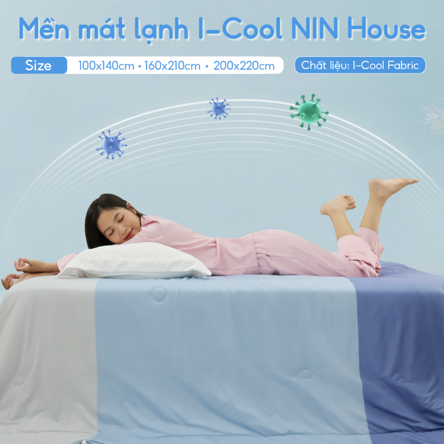 Mô tả Mền lạnh I Cool Advance NIN House | Chăn mền Ice Silk fabric siêu mát lạnh cao cấp - 8