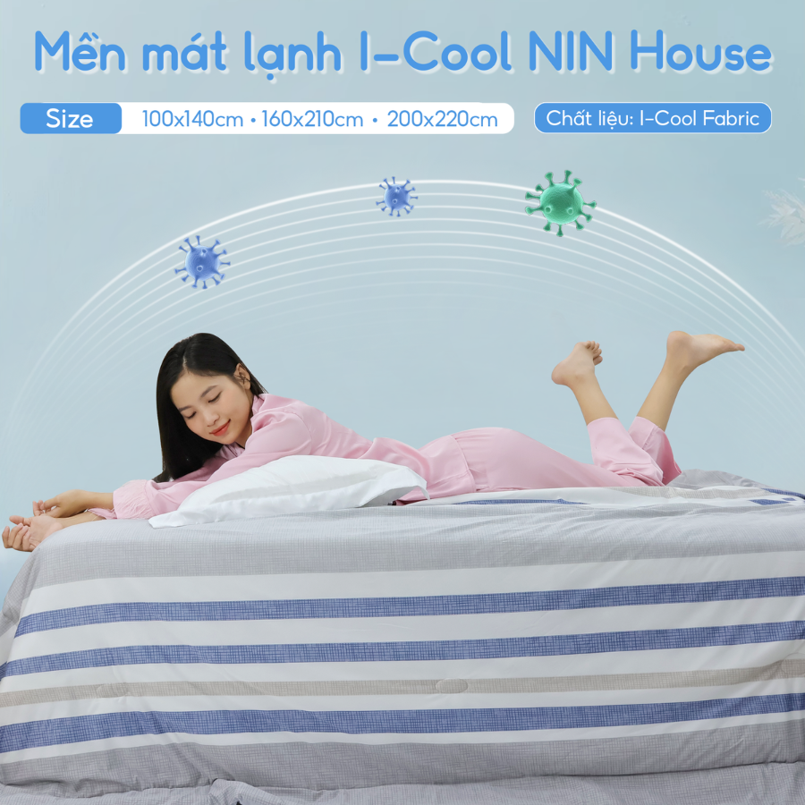 Mô tả Mền lạnh I Cool Advance NIN House | Chăn mền Ice Silk fabric siêu mát lạnh cao cấp - 9