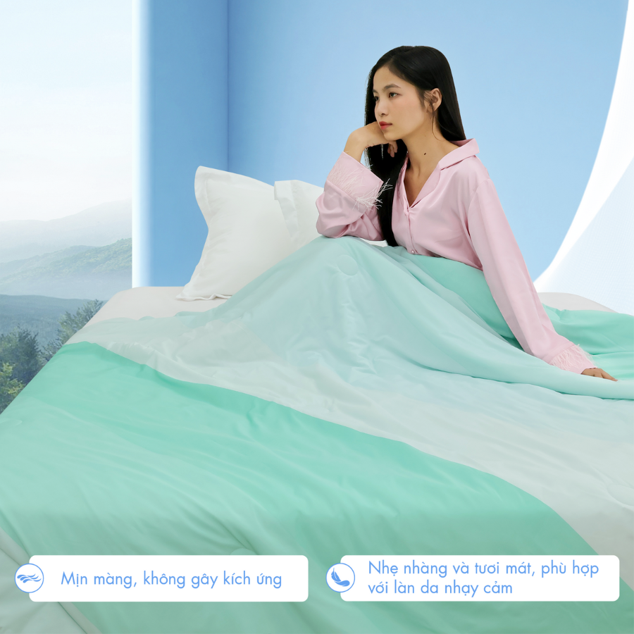 Mô tả Mền lạnh I Cool Advance NIN House | Chăn mền Ice Silk fabric siêu mát lạnh cao cấp - 10