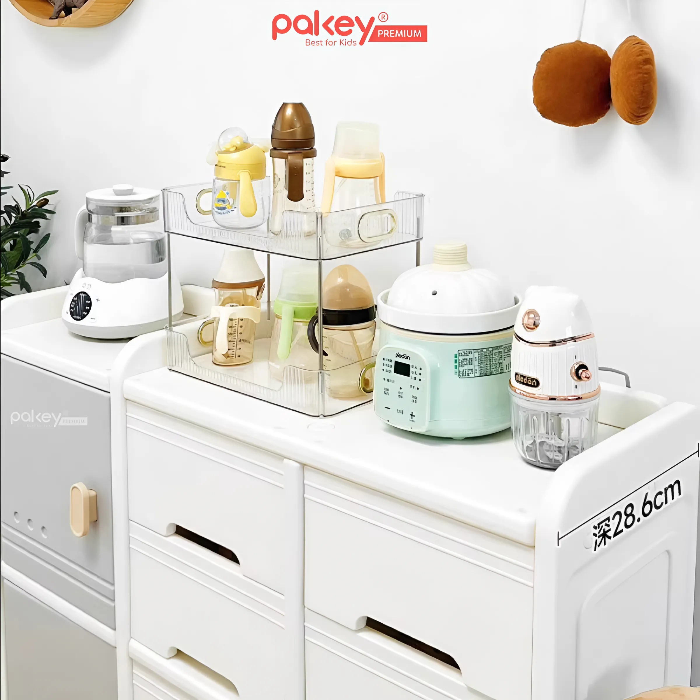 Mô tả Kệ Đựng Đồ Đa Năng PAKEY Phong Cách Hàn Quốc Nhiều Ngăn, Tủ Để Đồ Sơ Sinh Dung Tích Lưu Trữ Lớn (Có Tấm Hậu) - 6