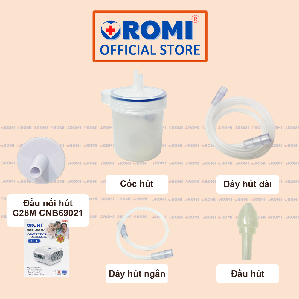 Mô tả Phụ kiện máy xông khí dung, máy hút dịch cho máy xông mũi họng, máy hút mũi y tế cho trẻ em - 7