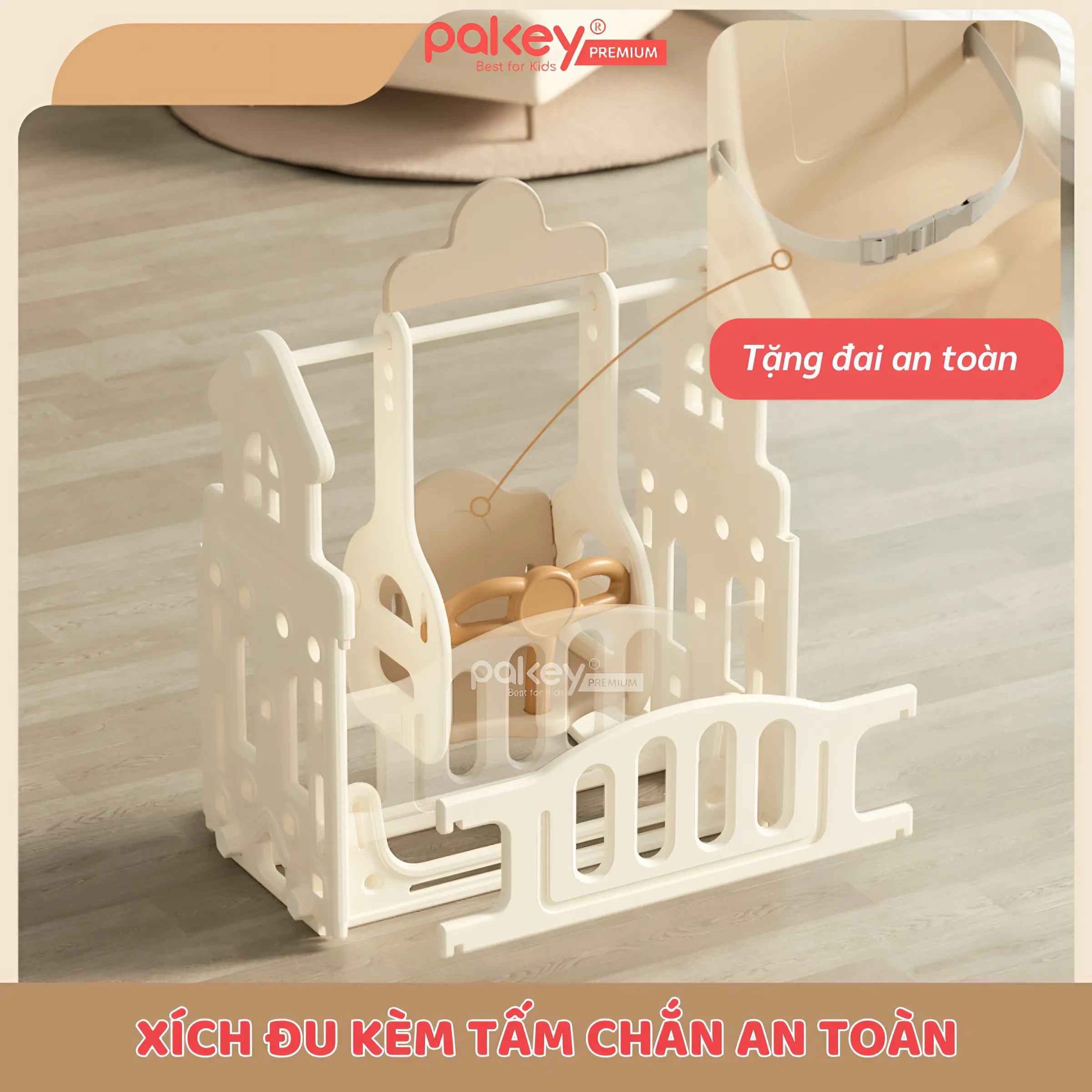 Mô tả Quây Cũi Nhựa Full PAKEY Gấu Mặt Trăng Tích Hợp Nhiều Trò Chơi Cho Bé, Chiều Cao Vượt Trội 65cm - Bảo Hành Trọn Đời - 5