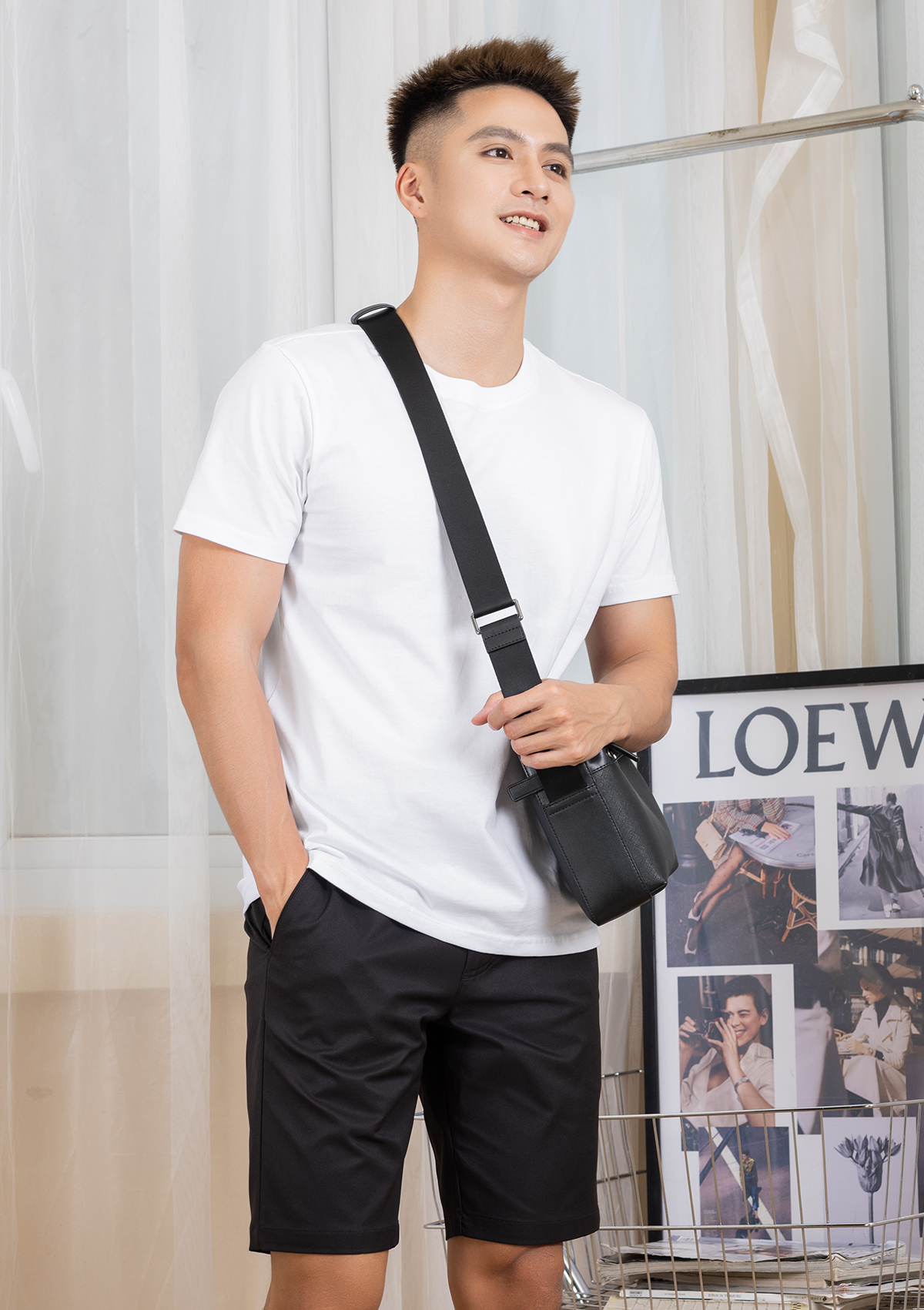 Mô tả Áo Thun Nam T-Shirt GUZADO Mẫu BASIC Chuẩn Form, Cotton 220g, Dày dặn, Mềm mịn,Thoải mái GTS05 - 11
