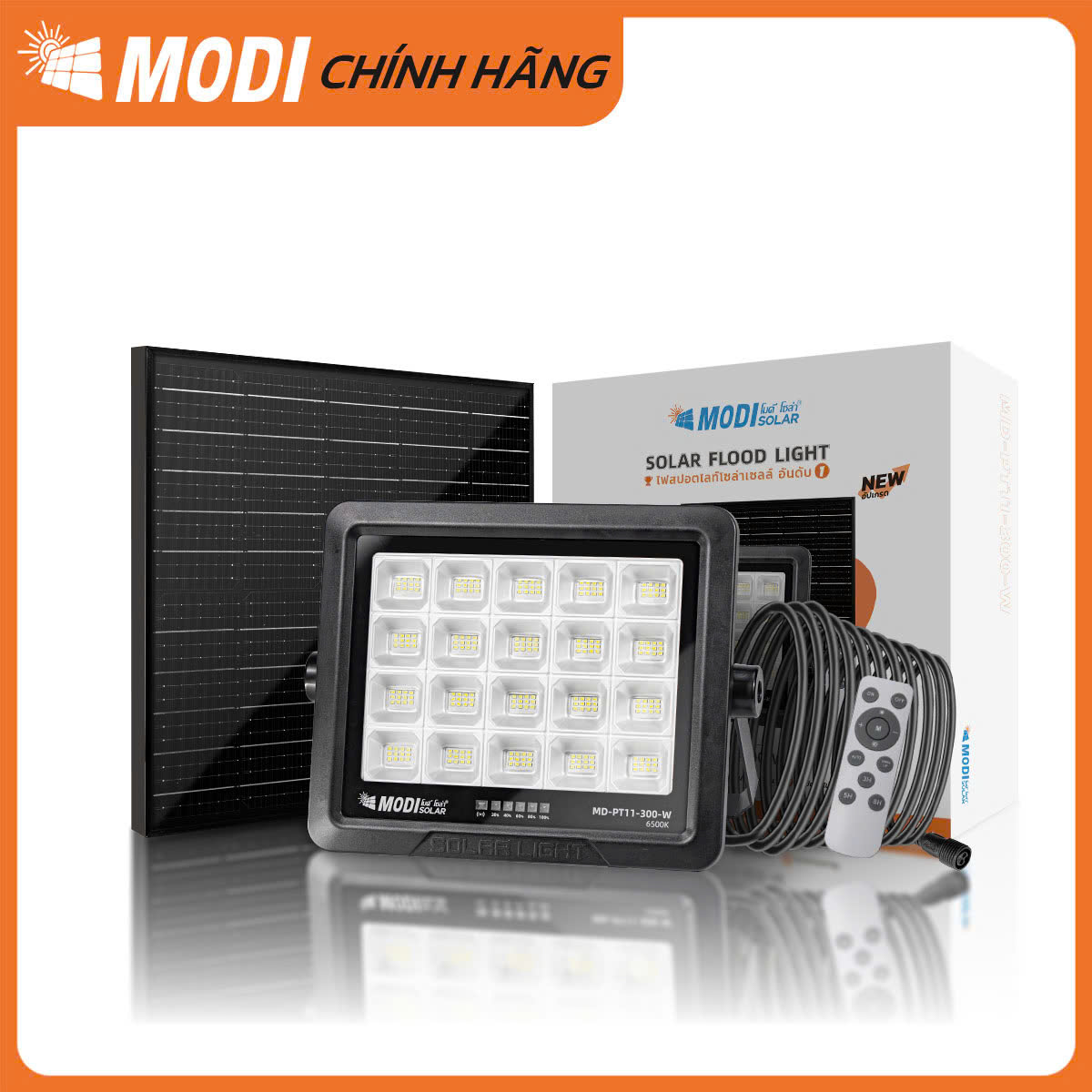 Mô tả Đèn Năng Lượng Mặt Trời MODI SOLAR 100W 200W 300W, Chống Nước IP65, Điều Khiển Từ Xa, Chế Độ Tự Động - 12